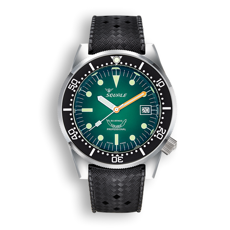 Squale 1521 Green Ray Rubber