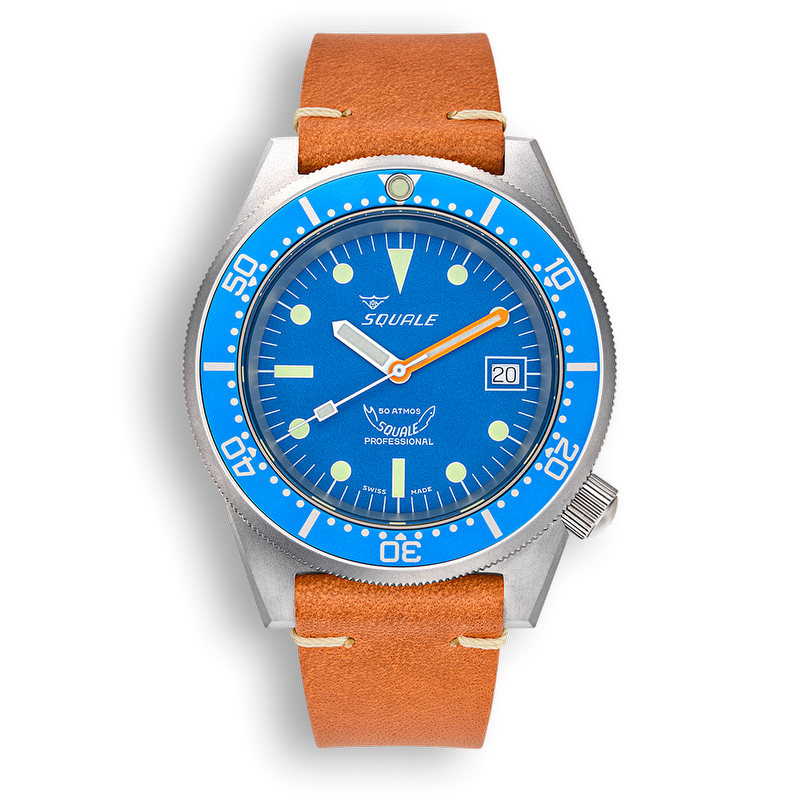 Squale 1521 Blue blasted leather 
