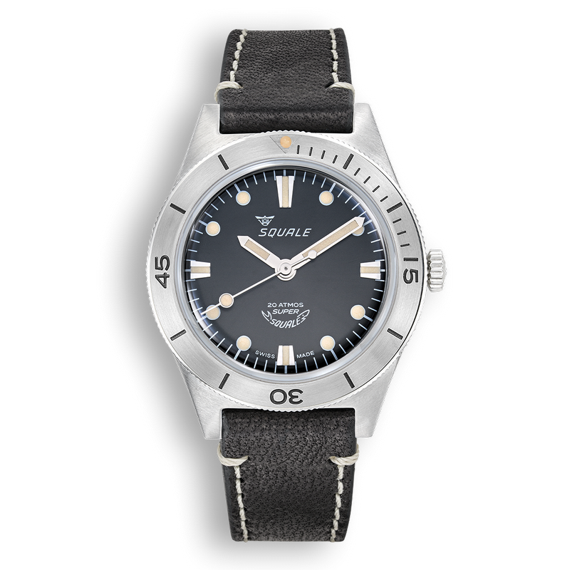 Super Squale Sunray Black Leather