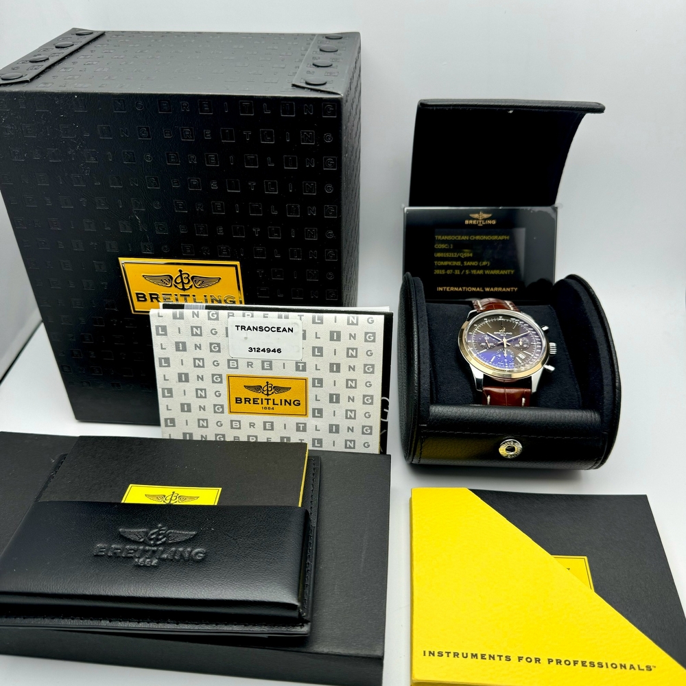Breitling Transocean Chronograph Rose Gold Steel 