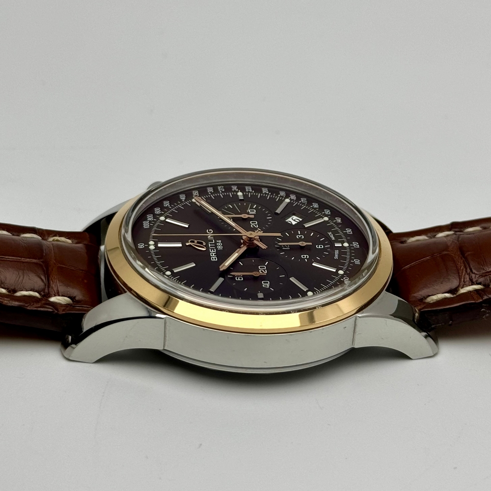 Breitling Transocean Chronograph Rose Gold Steel 