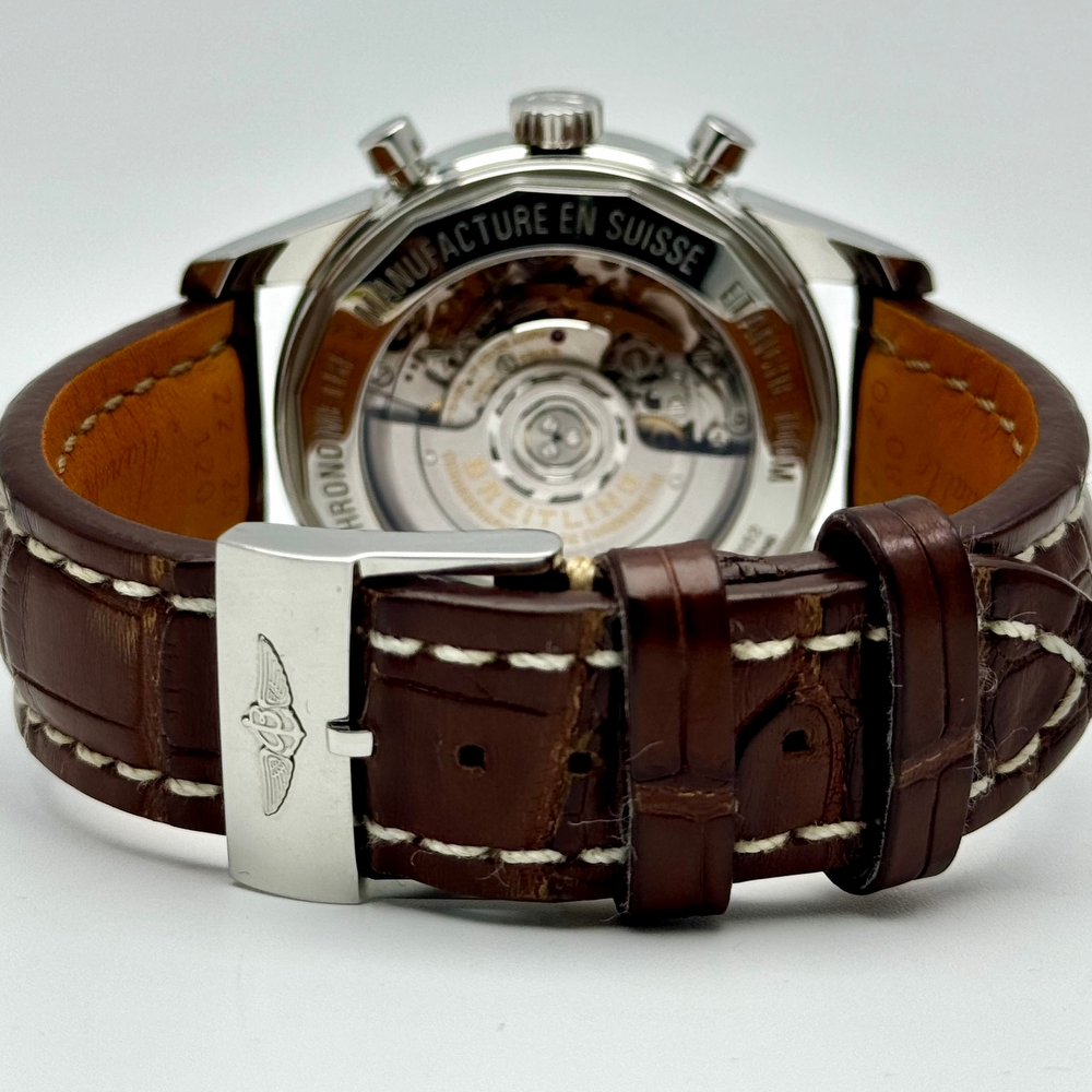 Breitling Transocean Chronograph Rose Gold Steel 