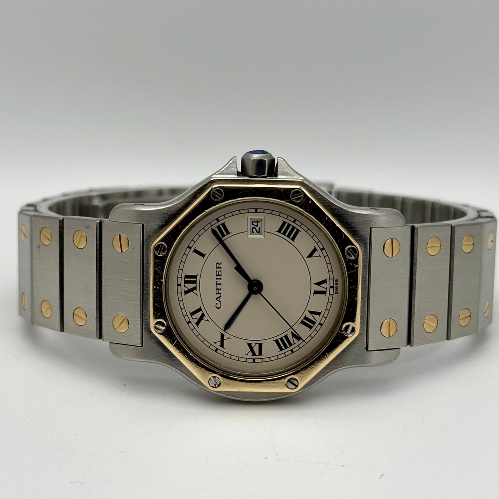Cartier Santos Octagon Ronde Steel Gold