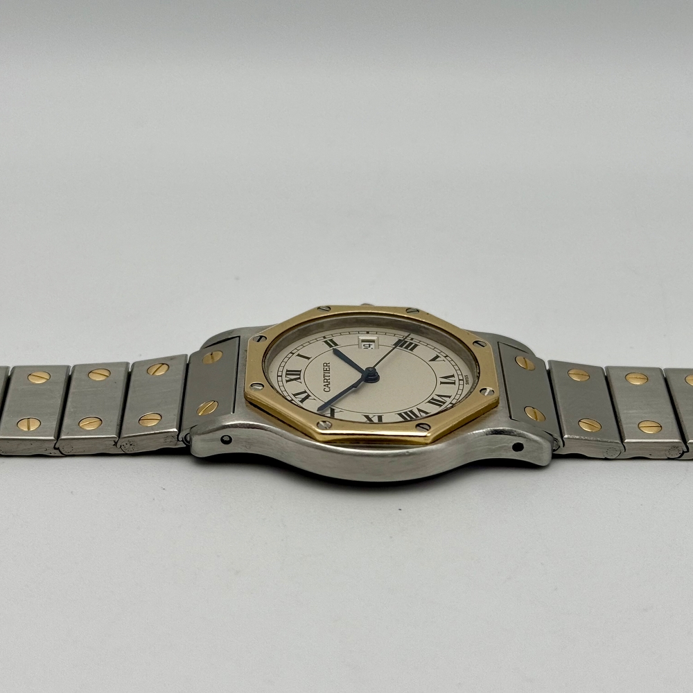 Cartier Santos Octagon Ronde Steel Gold