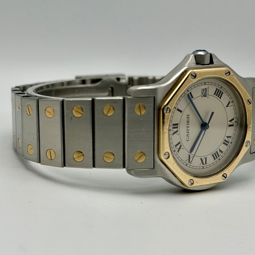 Cartier Santos Octagon Ronde Steel Gold