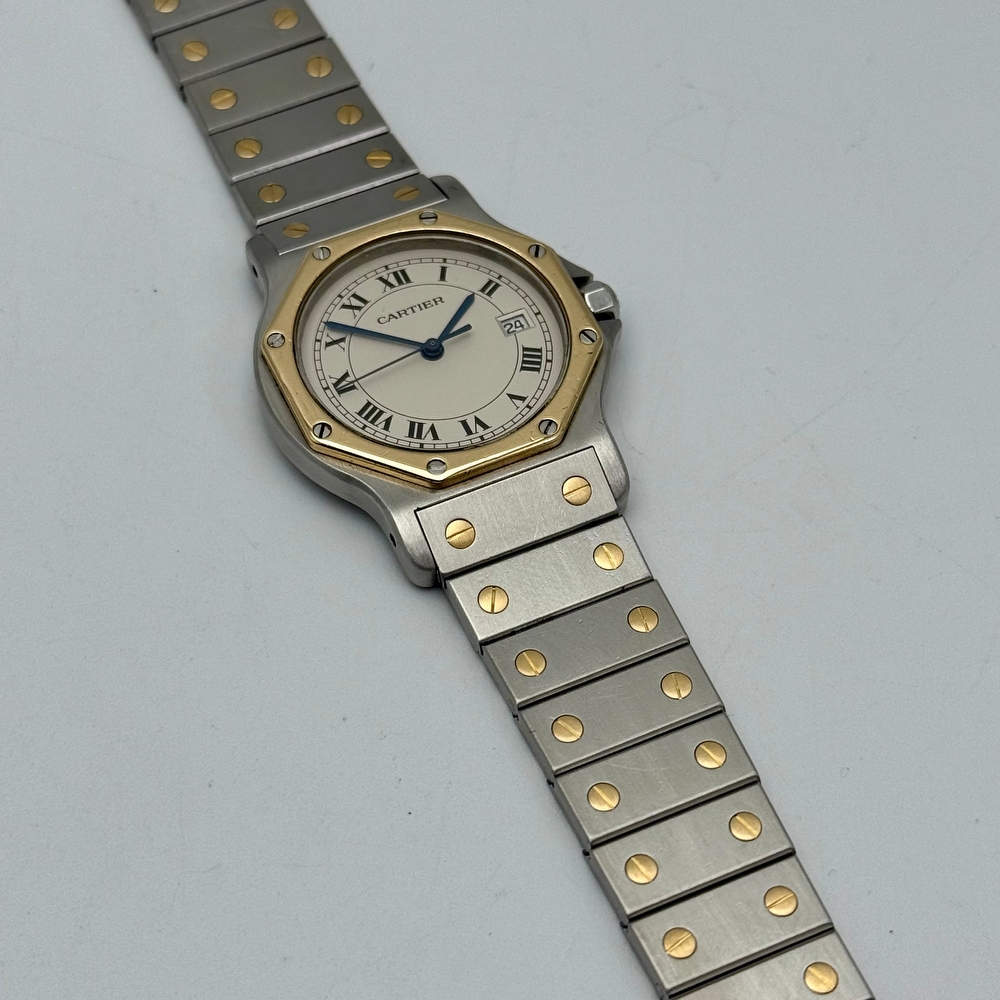 Cartier Santos Octagon Ronde Steel Gold