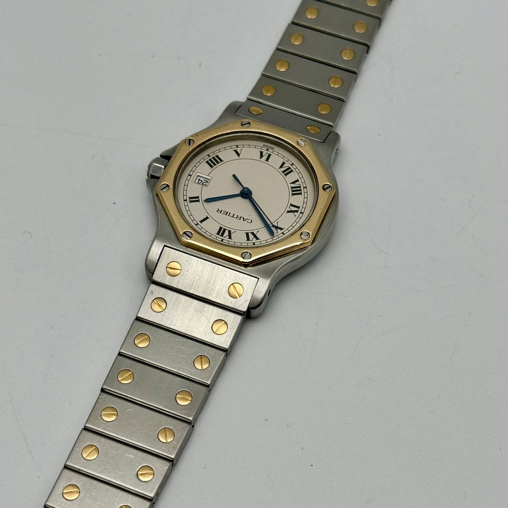 Cartier Santos Octagon Ronde Steel Gold