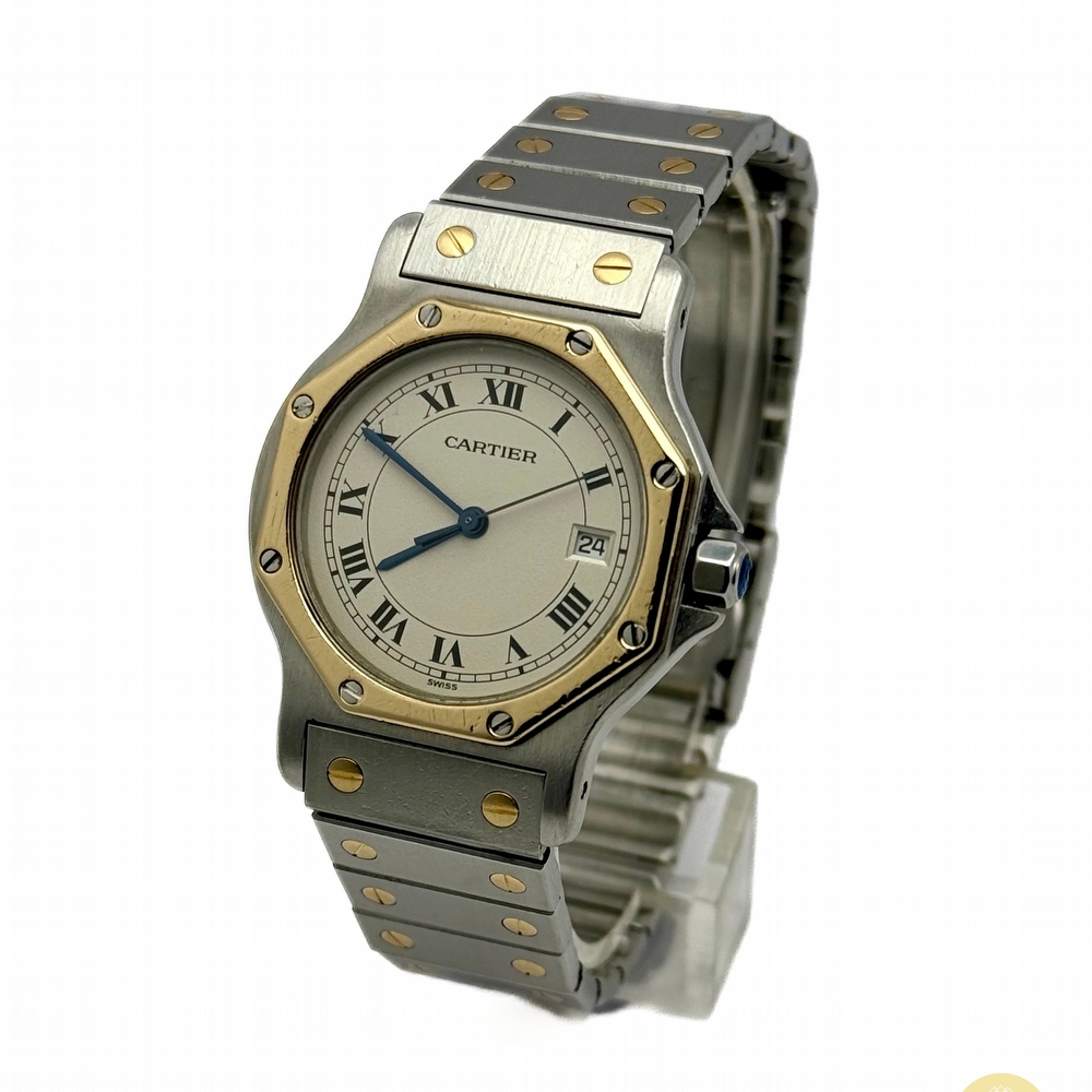 Cartier Santos Octagon Ronde Steel Gold