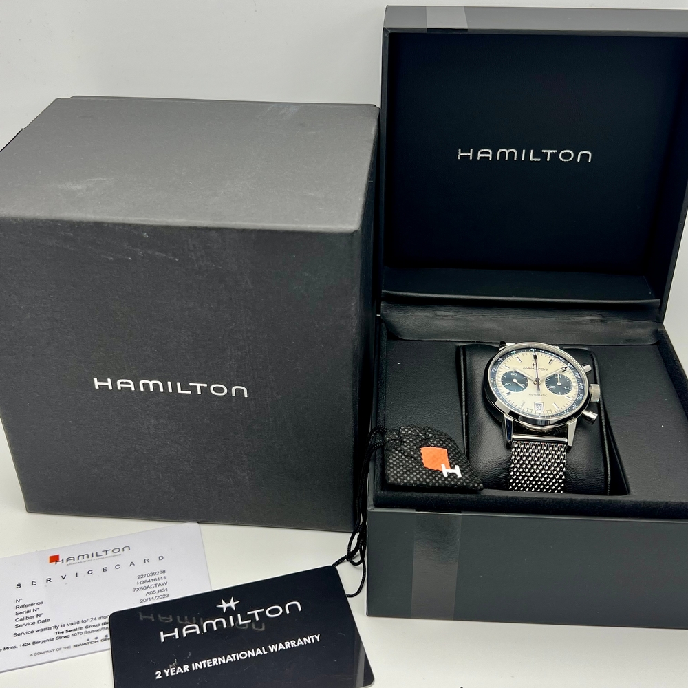 Hamilton Intra-Matic Chronograph Panda Dial 