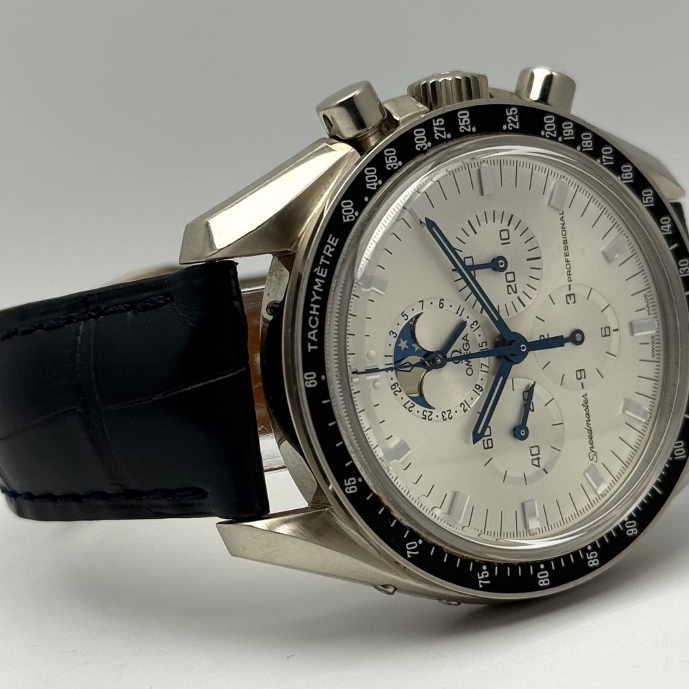 Omega Speedmaster Moonphase 18k White Gold