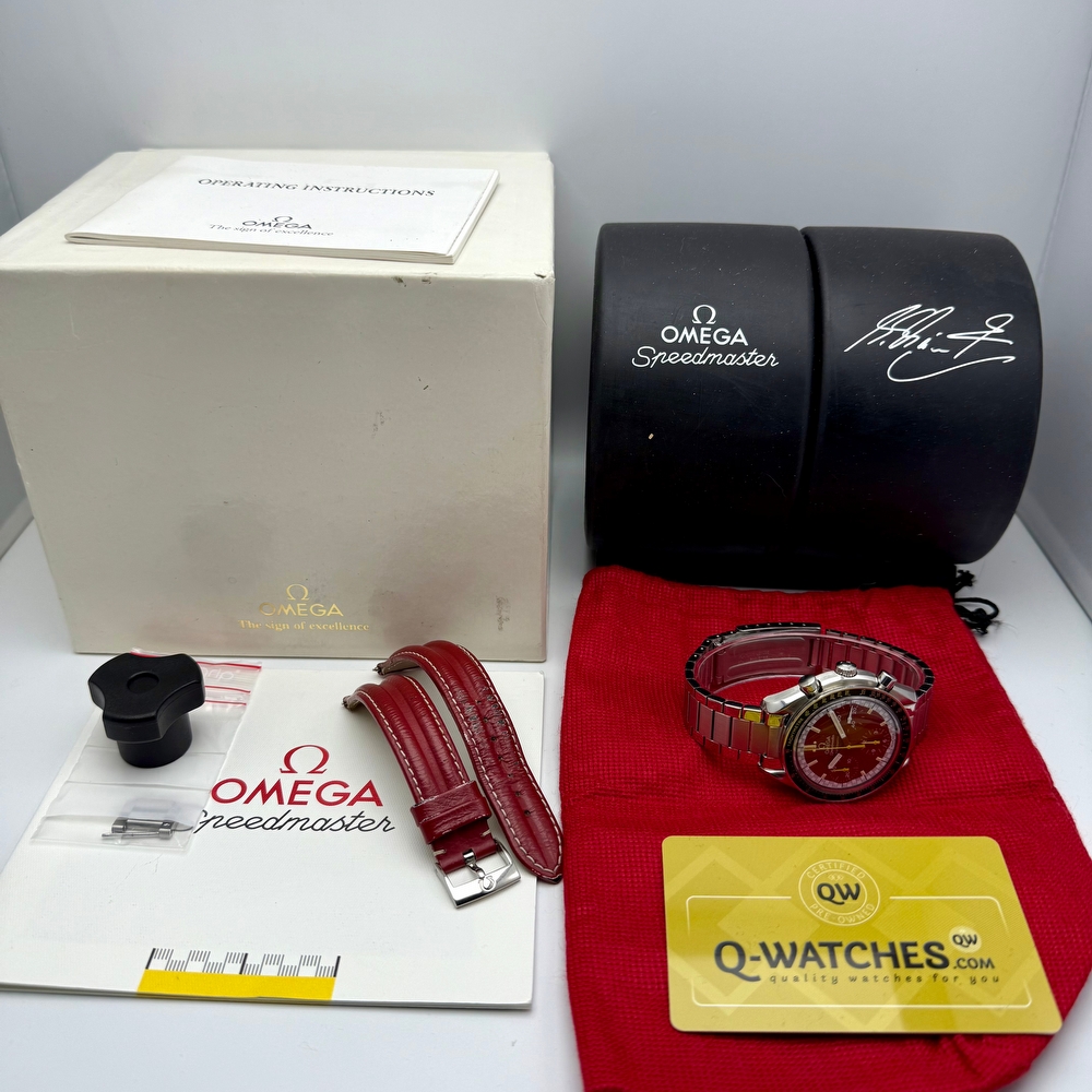Omega Speedmaster Reduced Red Dial Schumacher