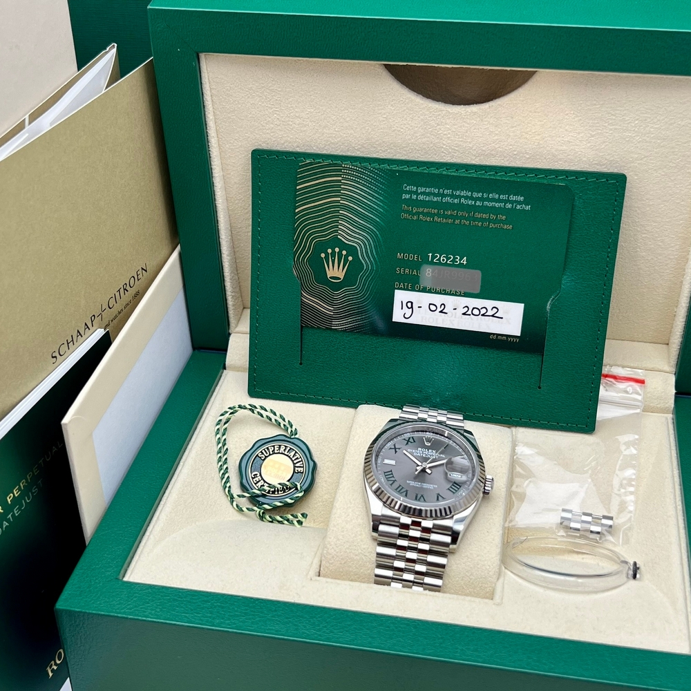 Rolex Datejust 36 Fluted Jubilee Wimbledon Dial