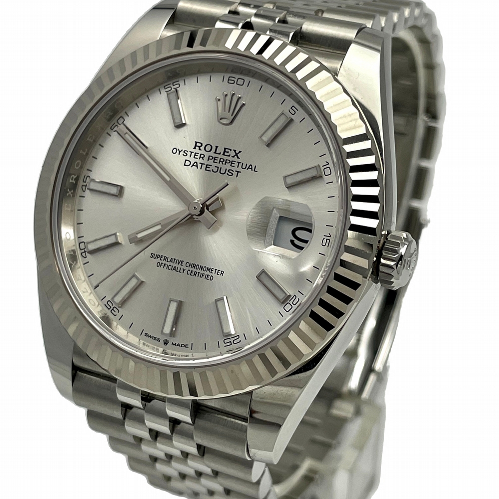 Rolex Datejust 41 Fluted Jubilee Silver Dial