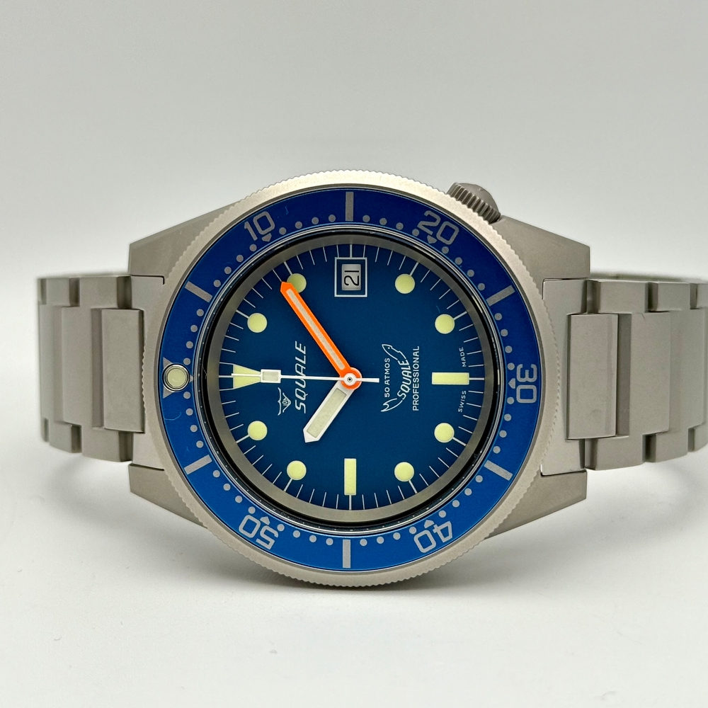 Squale 1521 Blue Blasted Bracelet