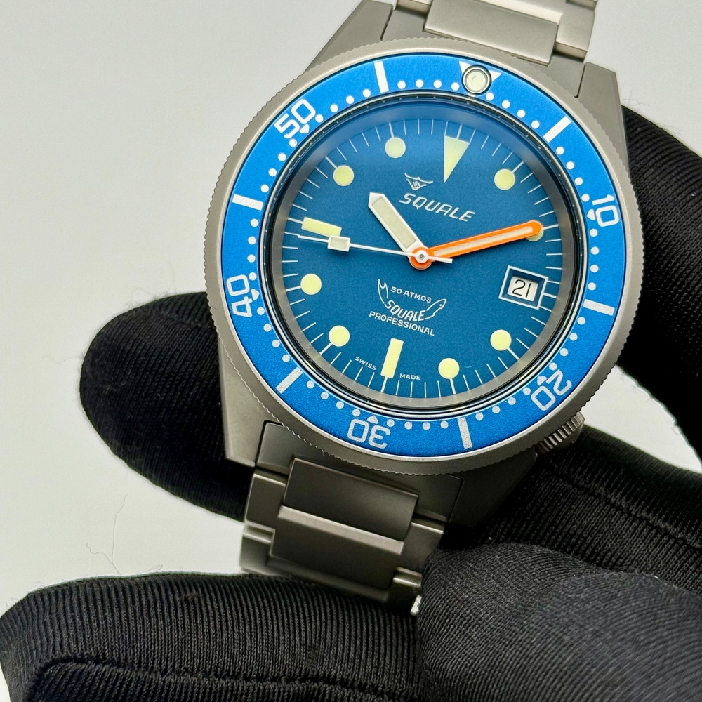 Squale 1521 Blue Blasted Bracelet
