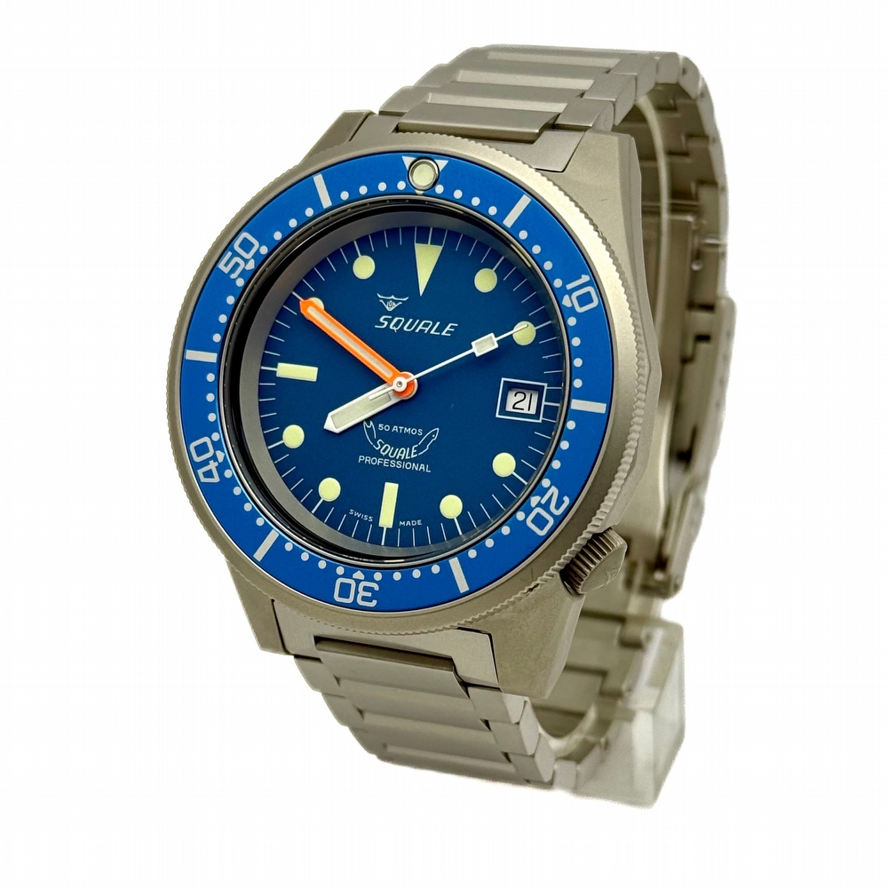 Squale 1521 Blue Blasted Bracelet