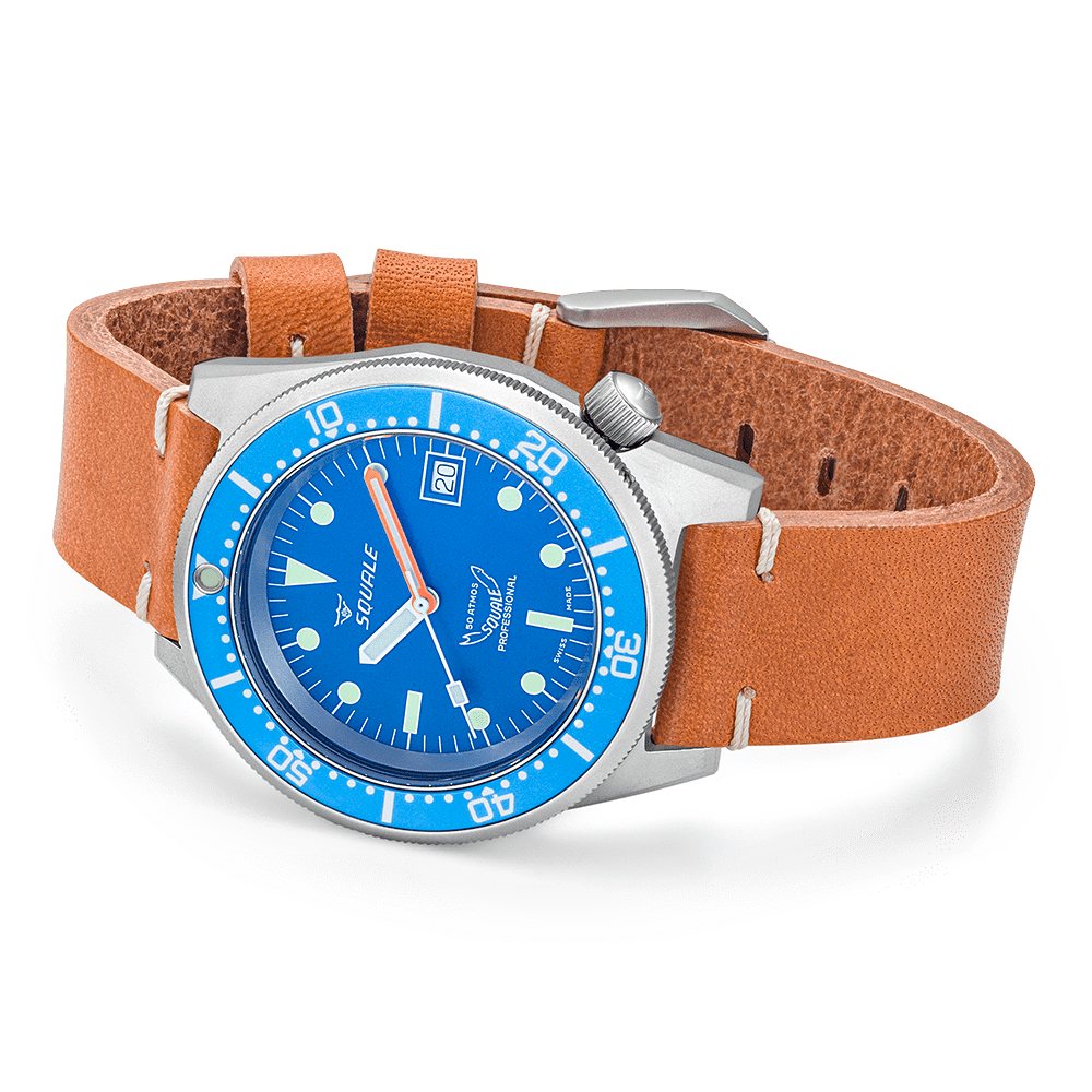 Squale 1521 Blue blasted leather 