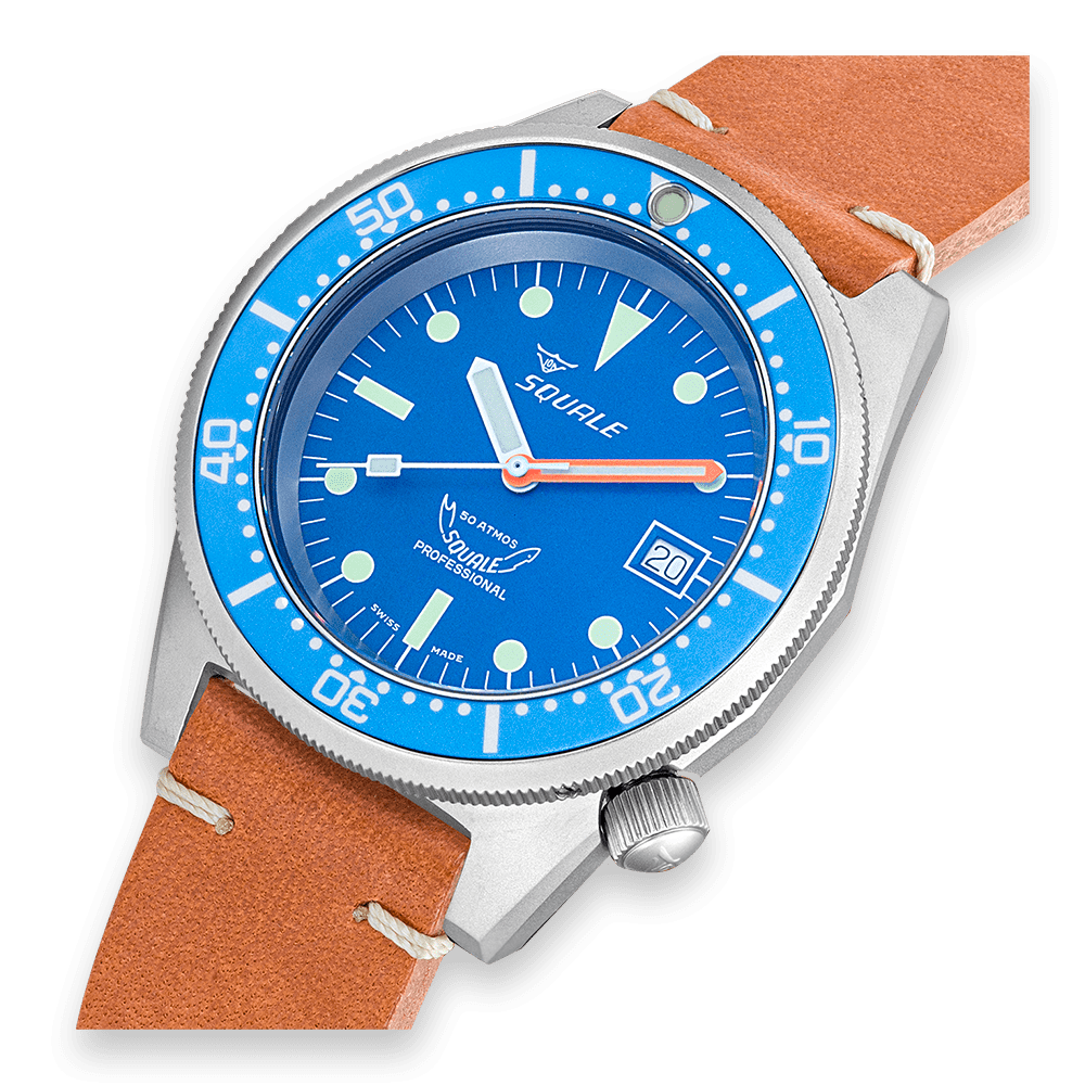 Squale 1521 Blue blasted leather 