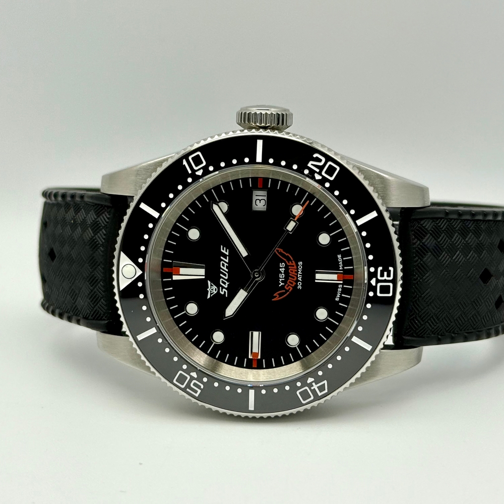 Squale 1545 Black Rubber