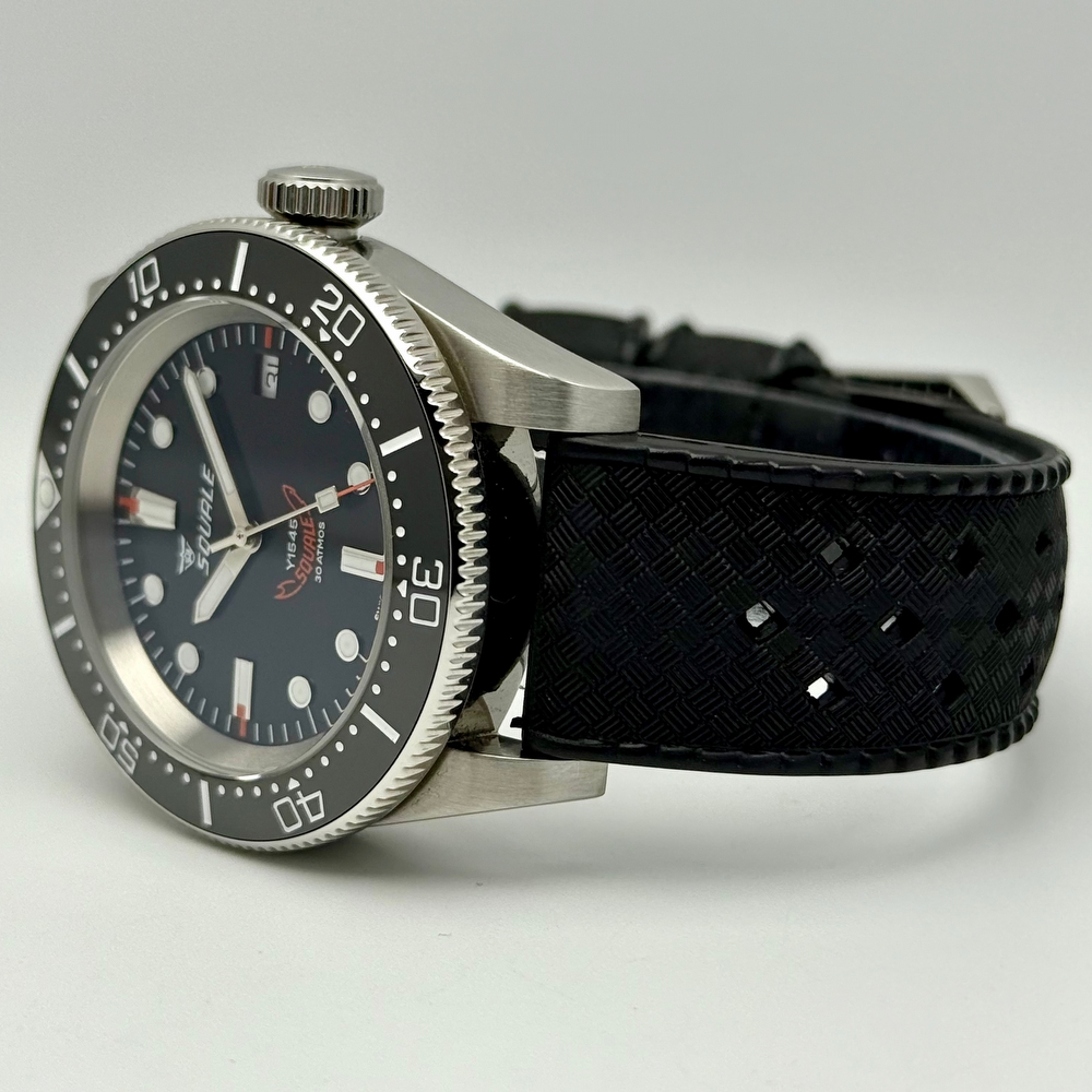 Squale 1545 Black Rubber