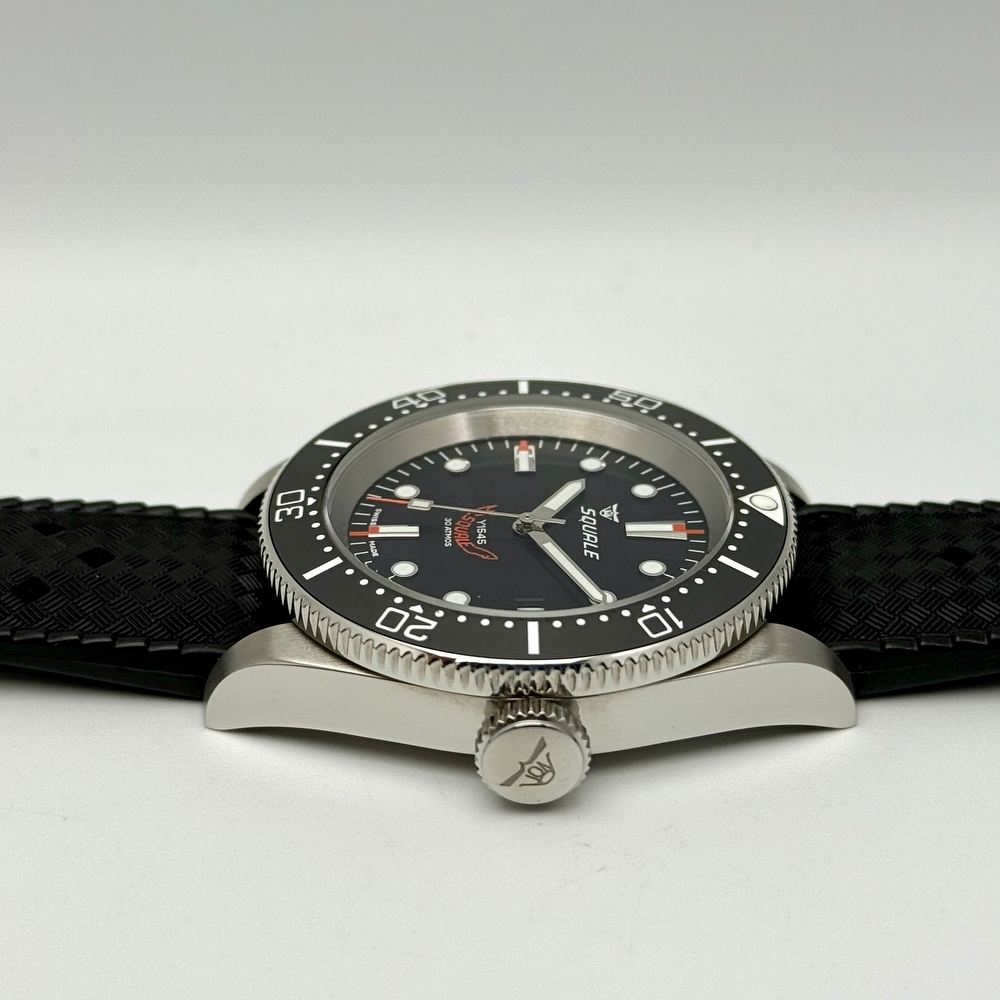 Squale 1545 Black Rubber