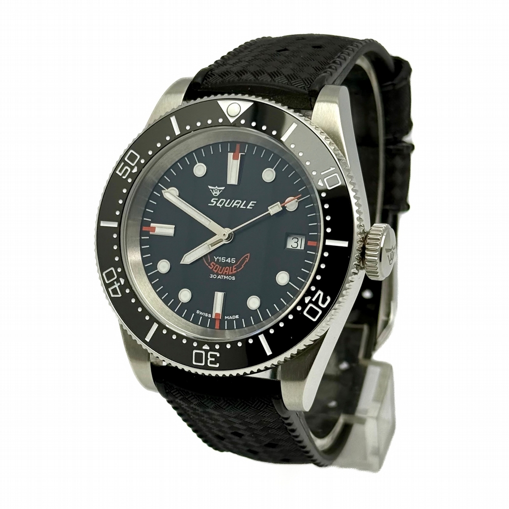 Squale 1545 Black Rubber