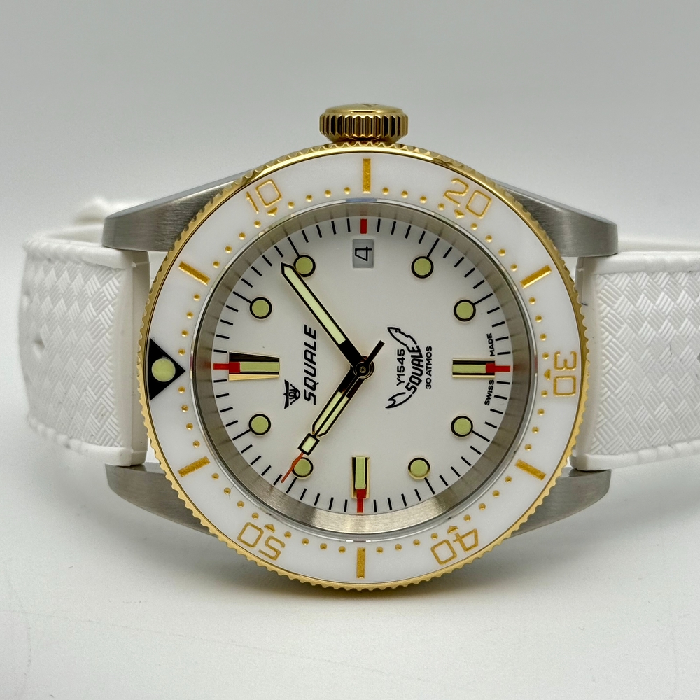 Squale 1545 White Rubber 