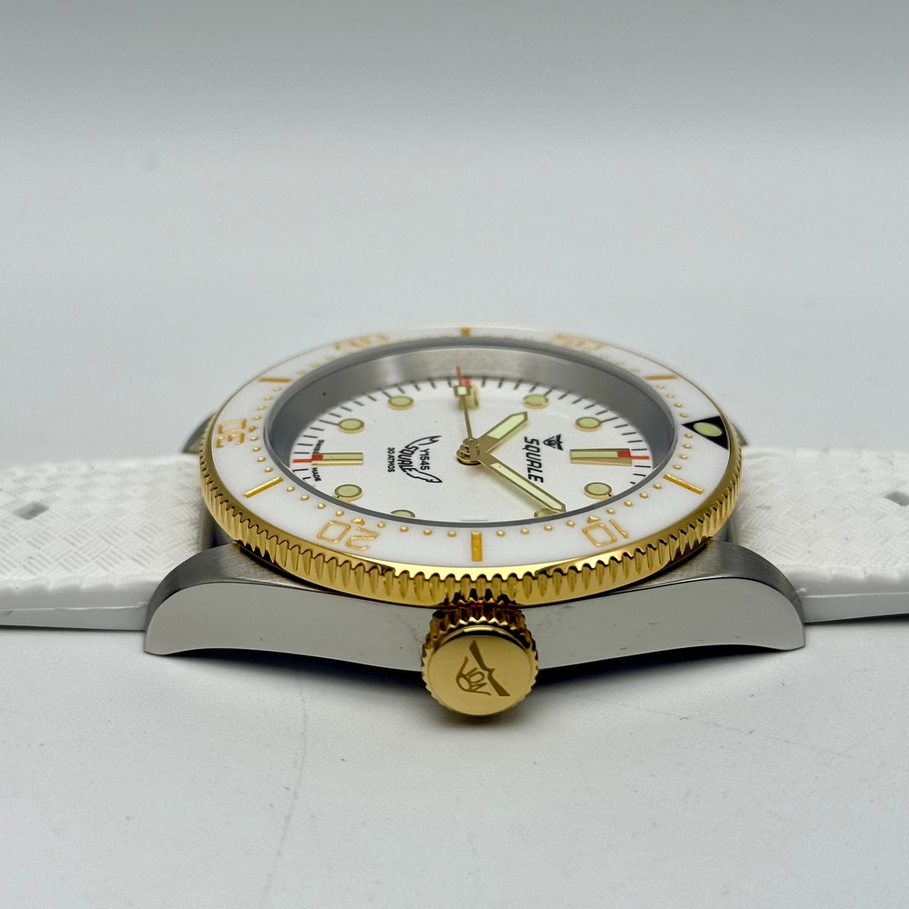 Squale 1545 White Rubber 