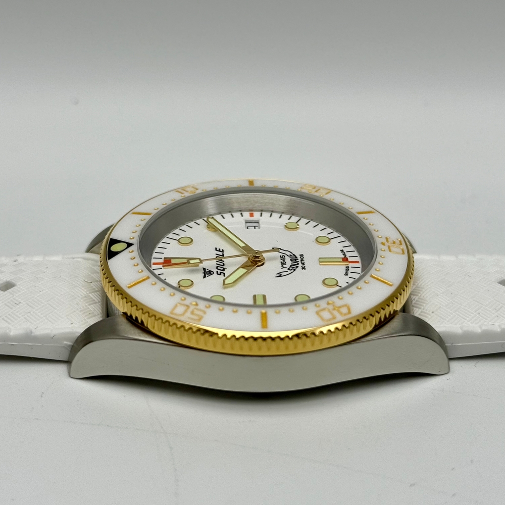 Squale 1545 White Rubber 