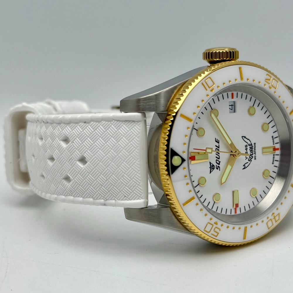 Squale 1545 White Rubber 