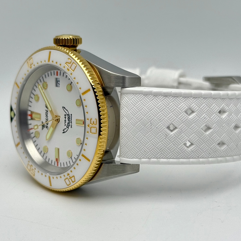 Squale 1545 White Rubber 