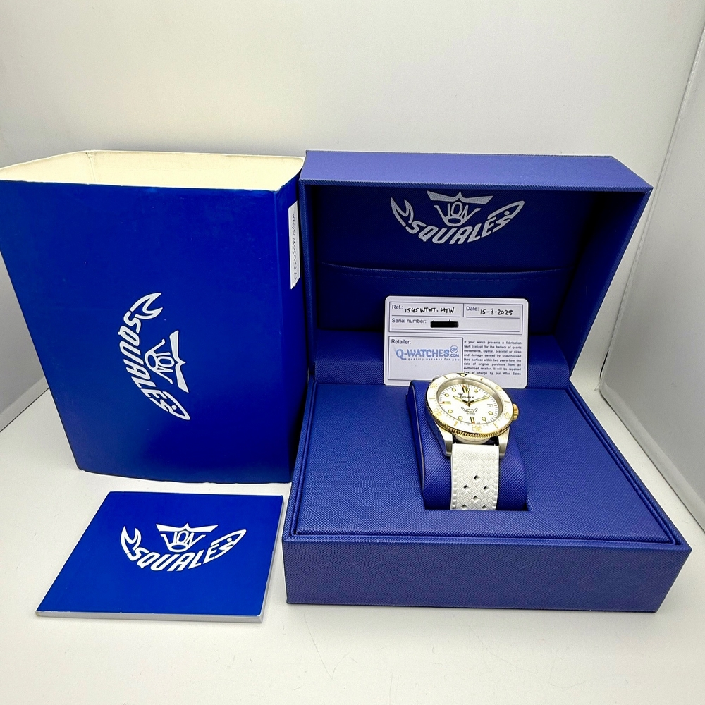 Squale 1545 White Rubber 