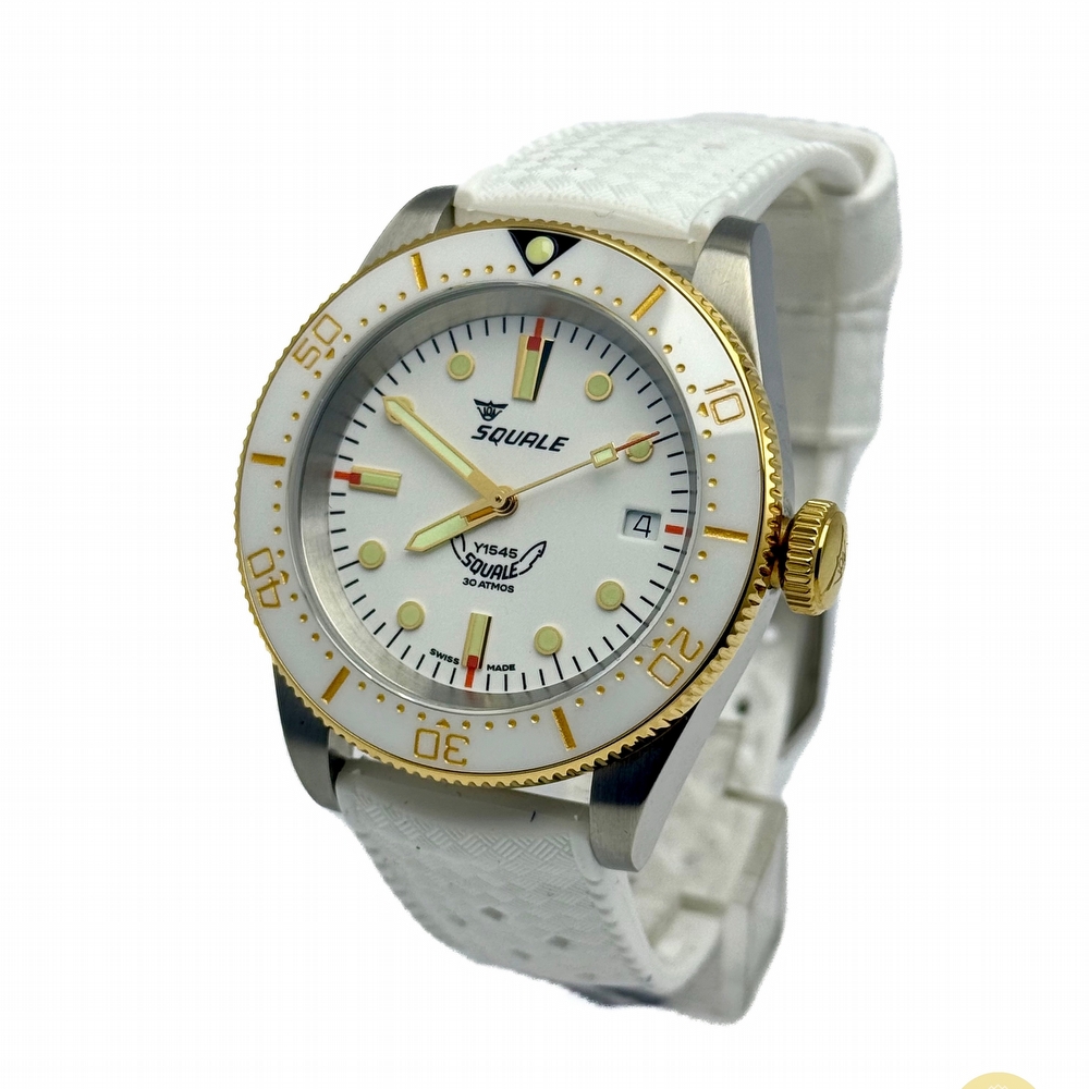 Squale 1545 White Rubber 