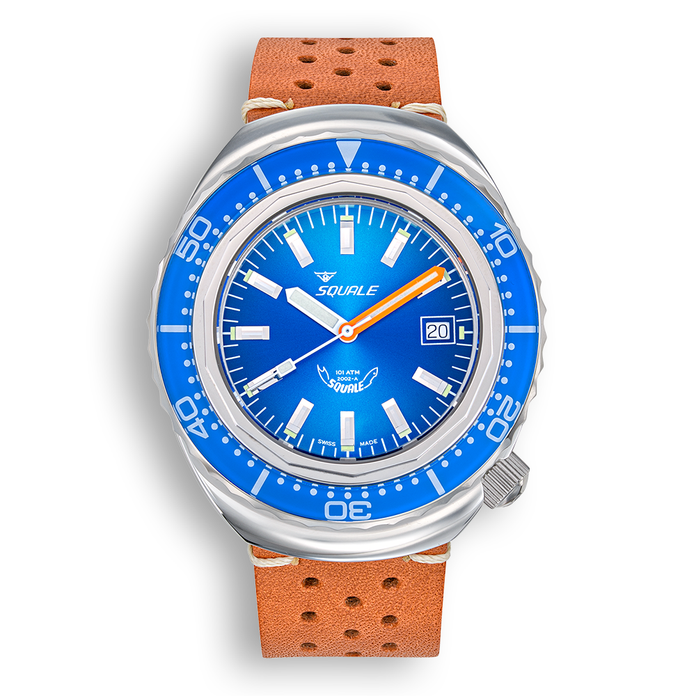 Squale 2002 Blue Leather 