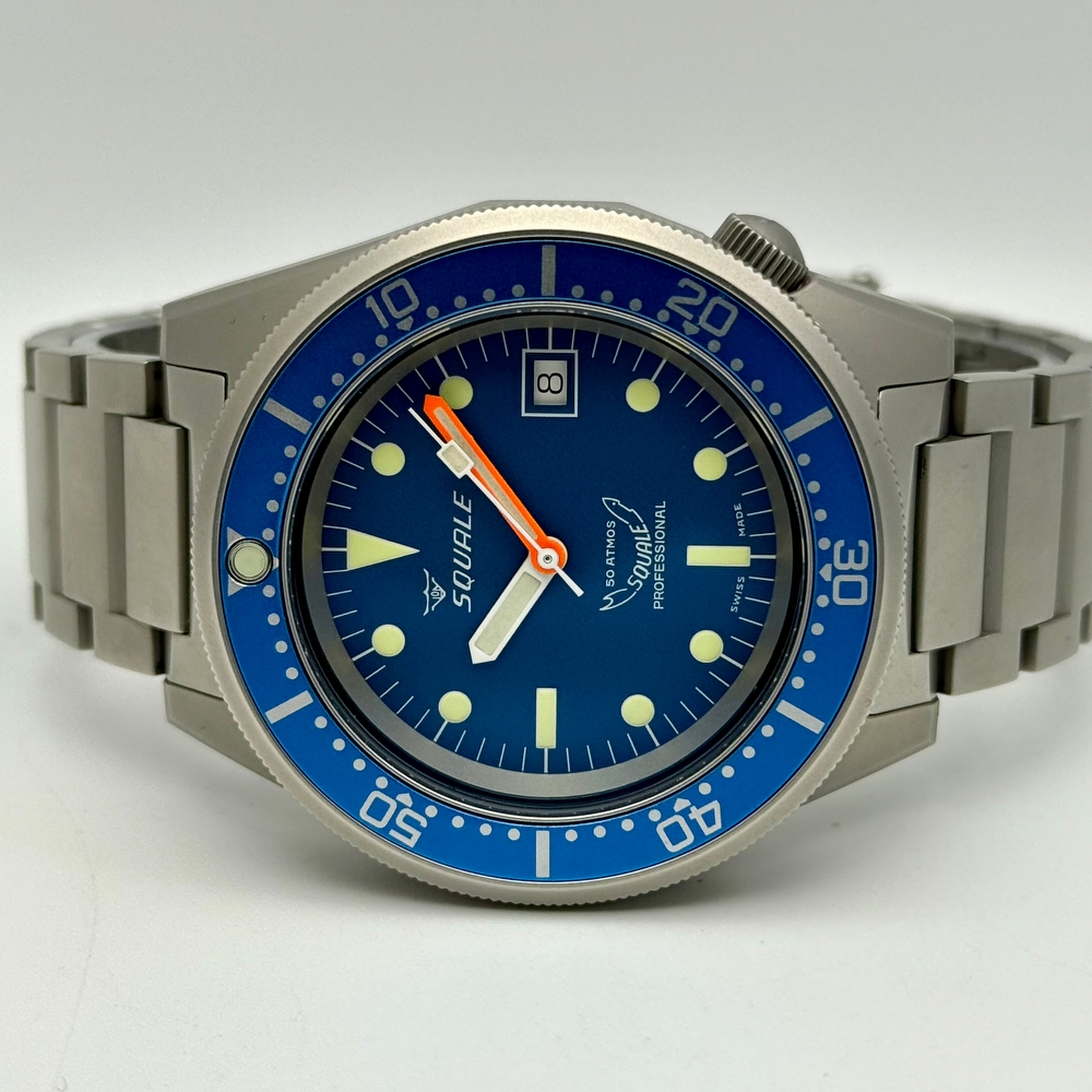 Squale Blue Blasted Bracelet