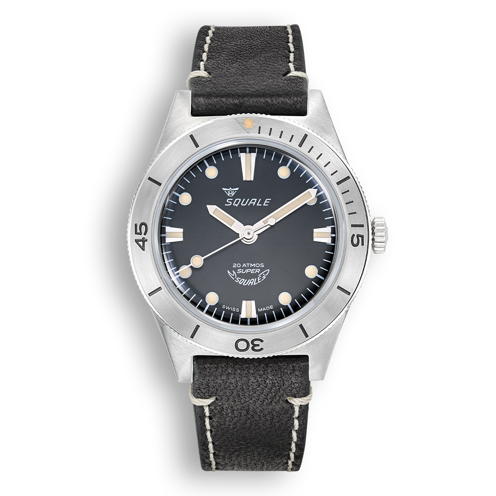 Super Squale Sunray Black Leather