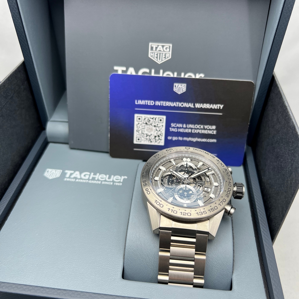 TAG HEUER CARRERA CHRONOGRAPH SKELETON TITAN NEW