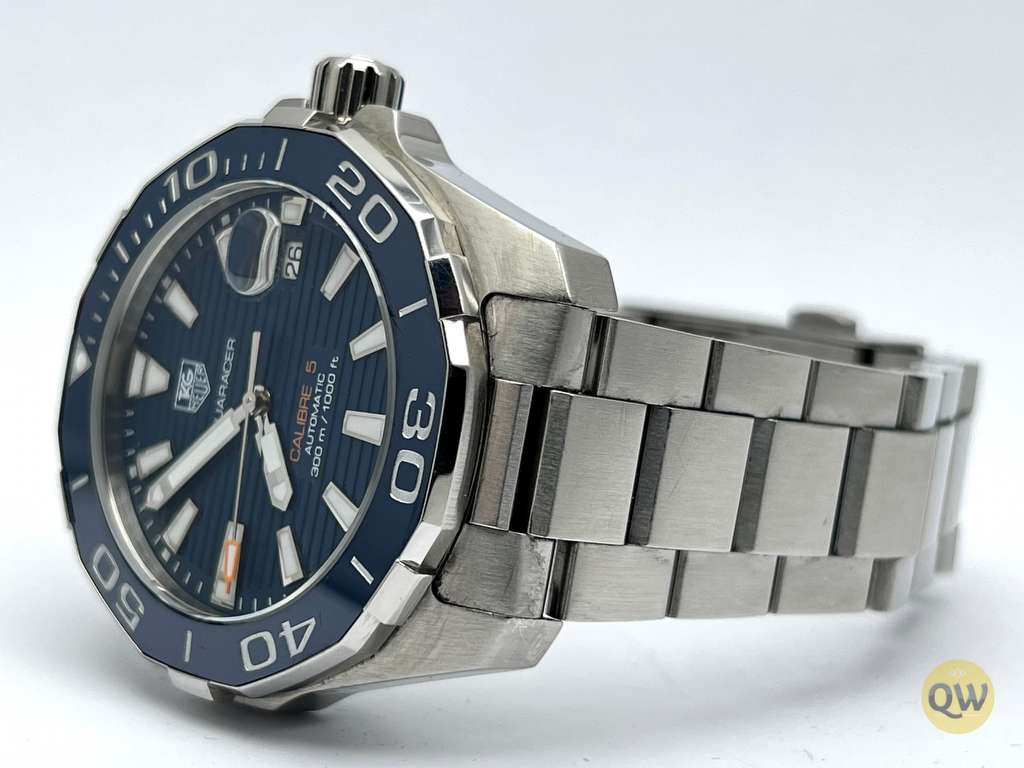 Tag Heuer Aquaracer Automatic Caliber 5 Black Dial Silver Steel Strap Watch for Men - WAN2110.BA0822