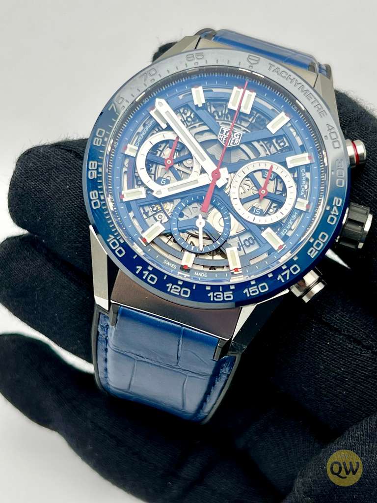 Tag heuer 2025 carrera skeleton blue